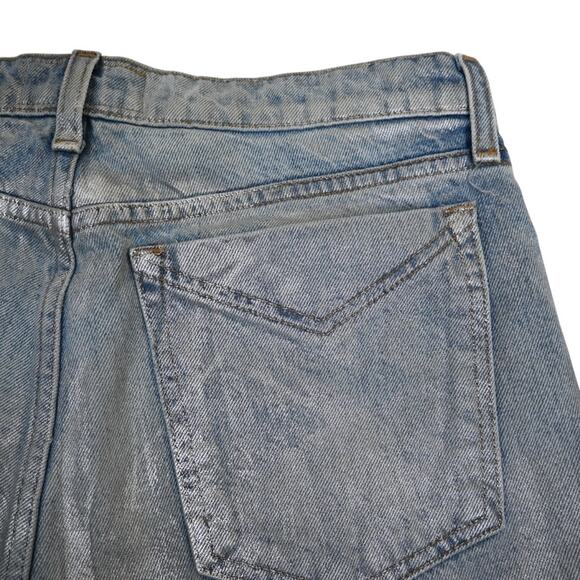 Derek Lam Denim Womens 27 Metallic Denim Jean Shorts - Picture 4 of 8